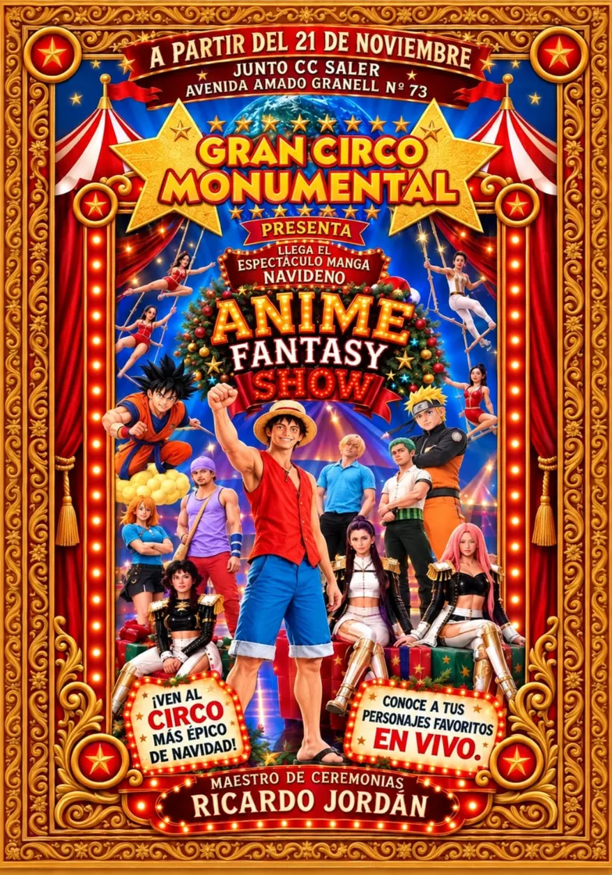 Anime Fantasy Show de Gran Circo Monumental en Valencia 2026
