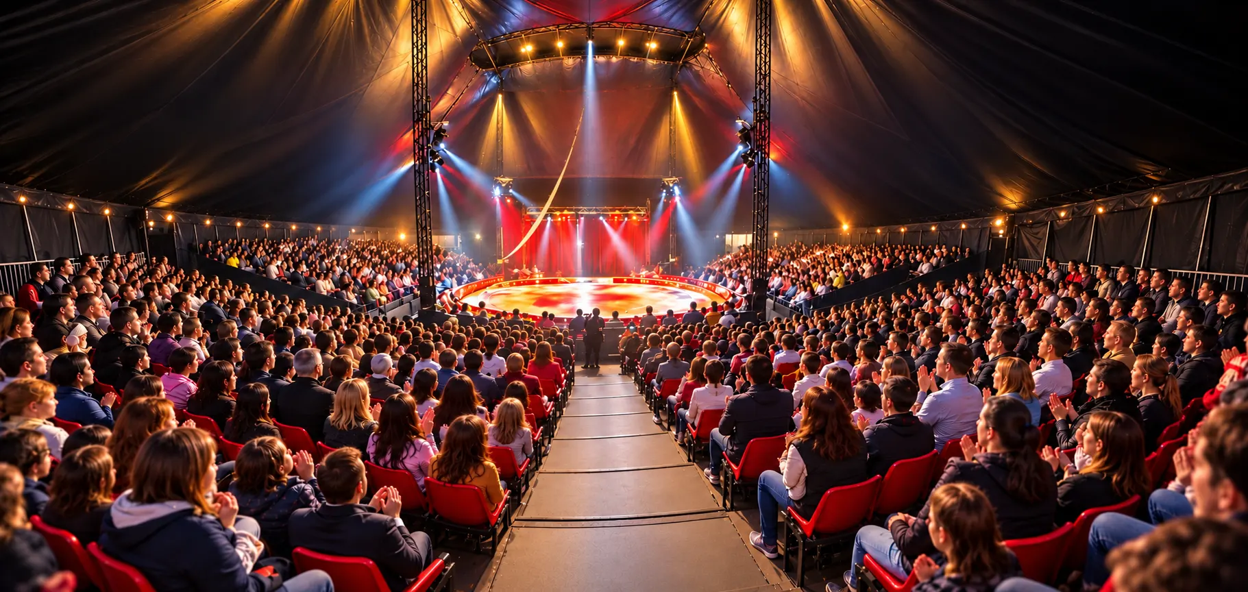Interior de la carpa del Gran Circo Monumental a València
