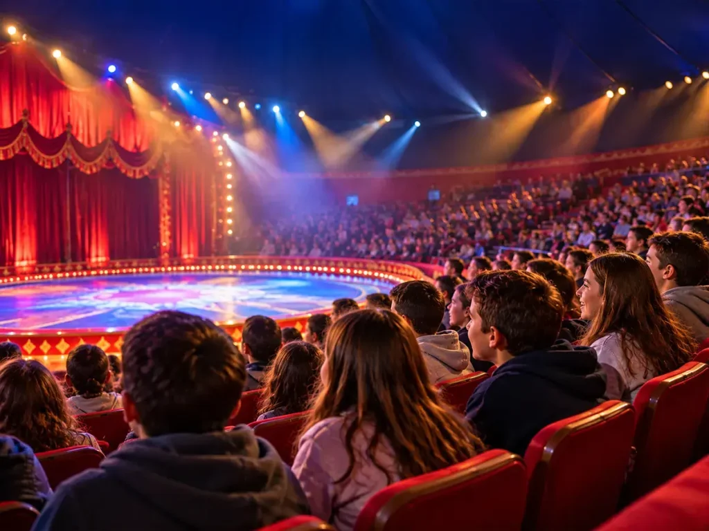 Público disfrutando del espectáculo del Gran Circo Monumental en Valencia