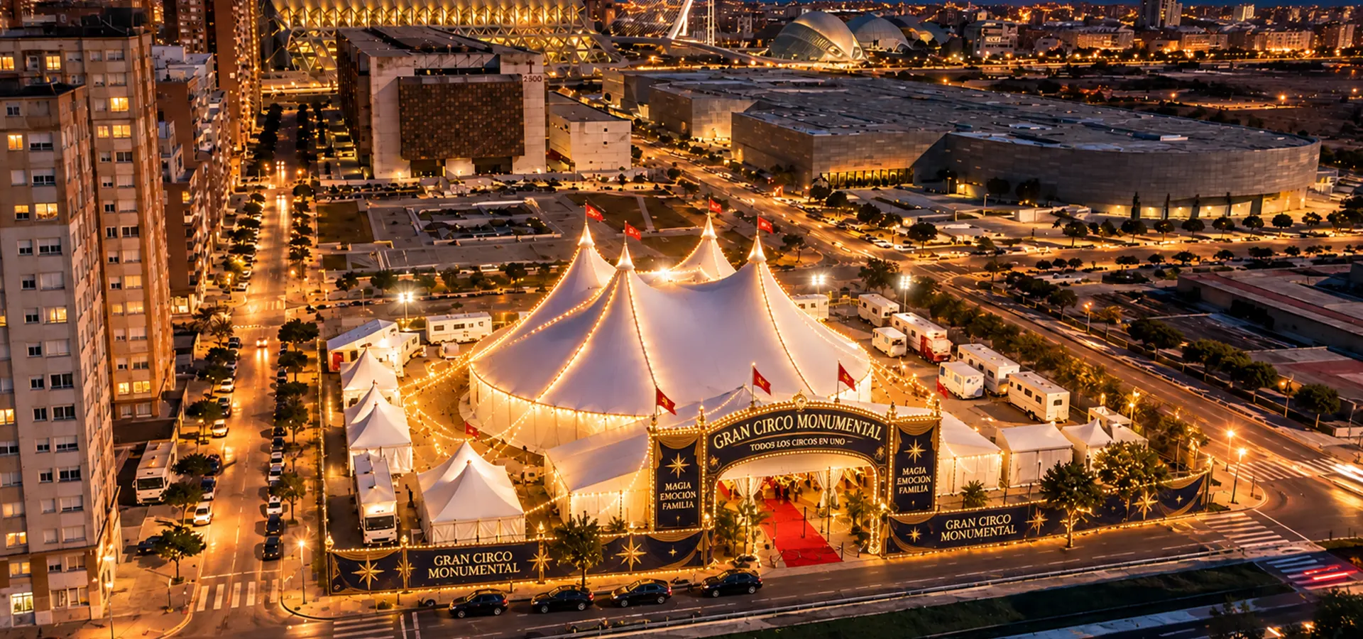 Carpa del Gran Circo Monumental en Valencia