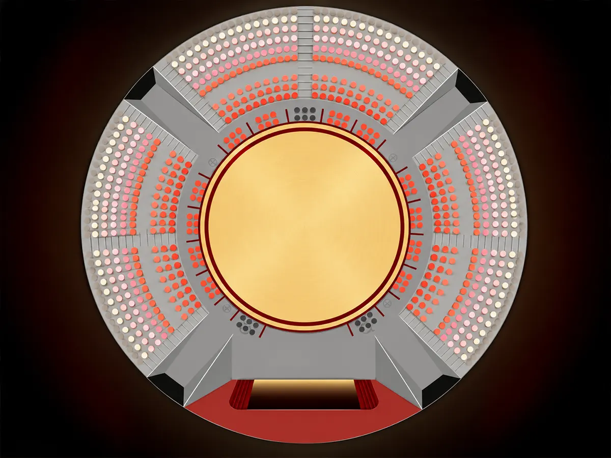 Plano de pista y gradas del Gran Circo Monumental en Valencia