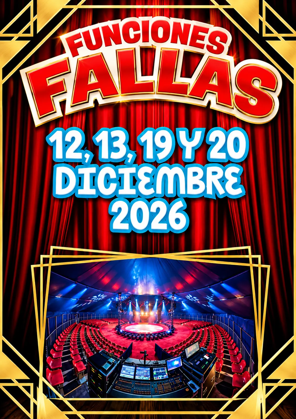 Circo para fallas en Valencia 2026 con funciones especiales en diciembre