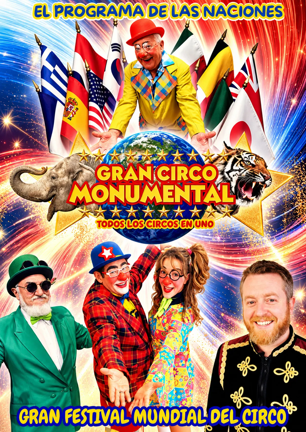 Cartel del Gran Festival Mundial del Circo relacionado con el Gran Circo Monumental Valencia