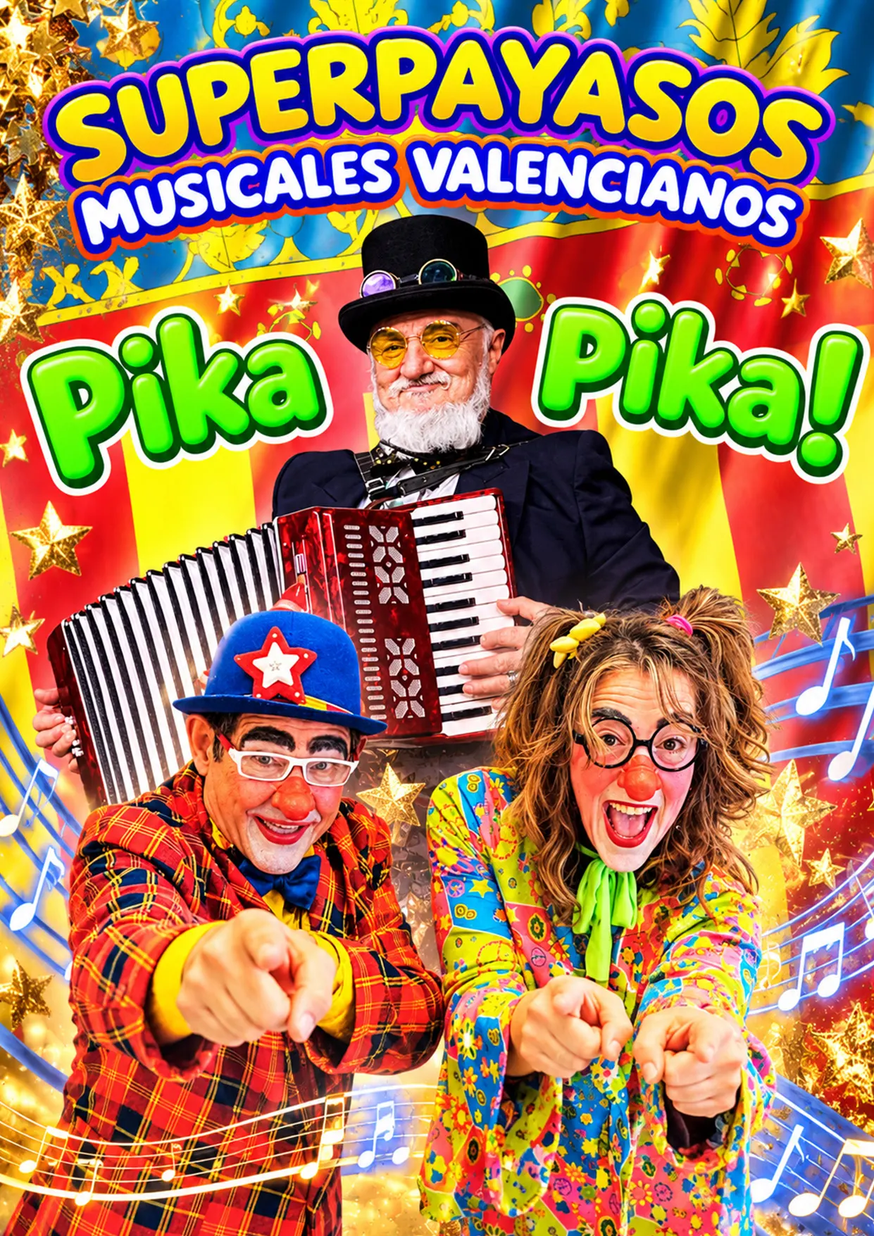 Superpayasos musicales Pika Pika en el circo de Valencia