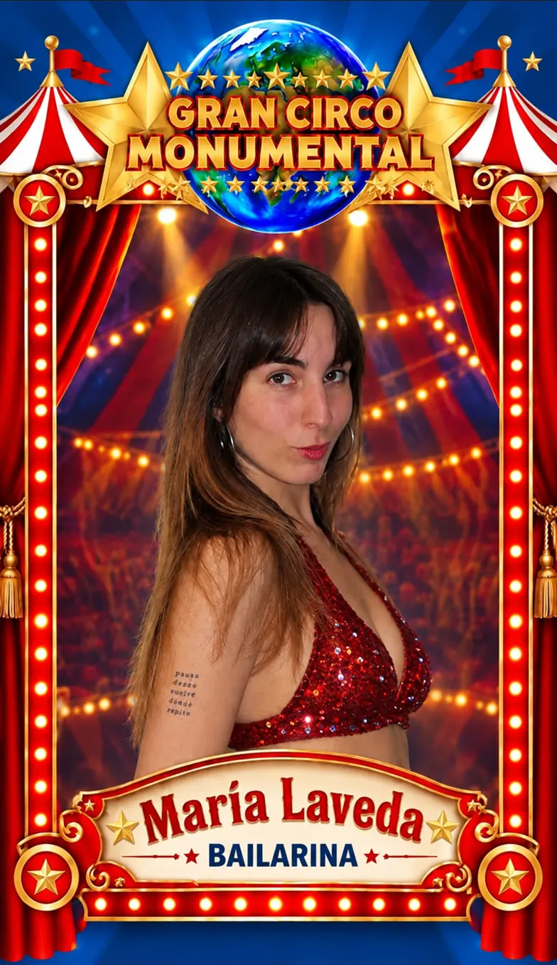 María Laveda, bailarina del Gran Circo Monumental en Valencia 2026